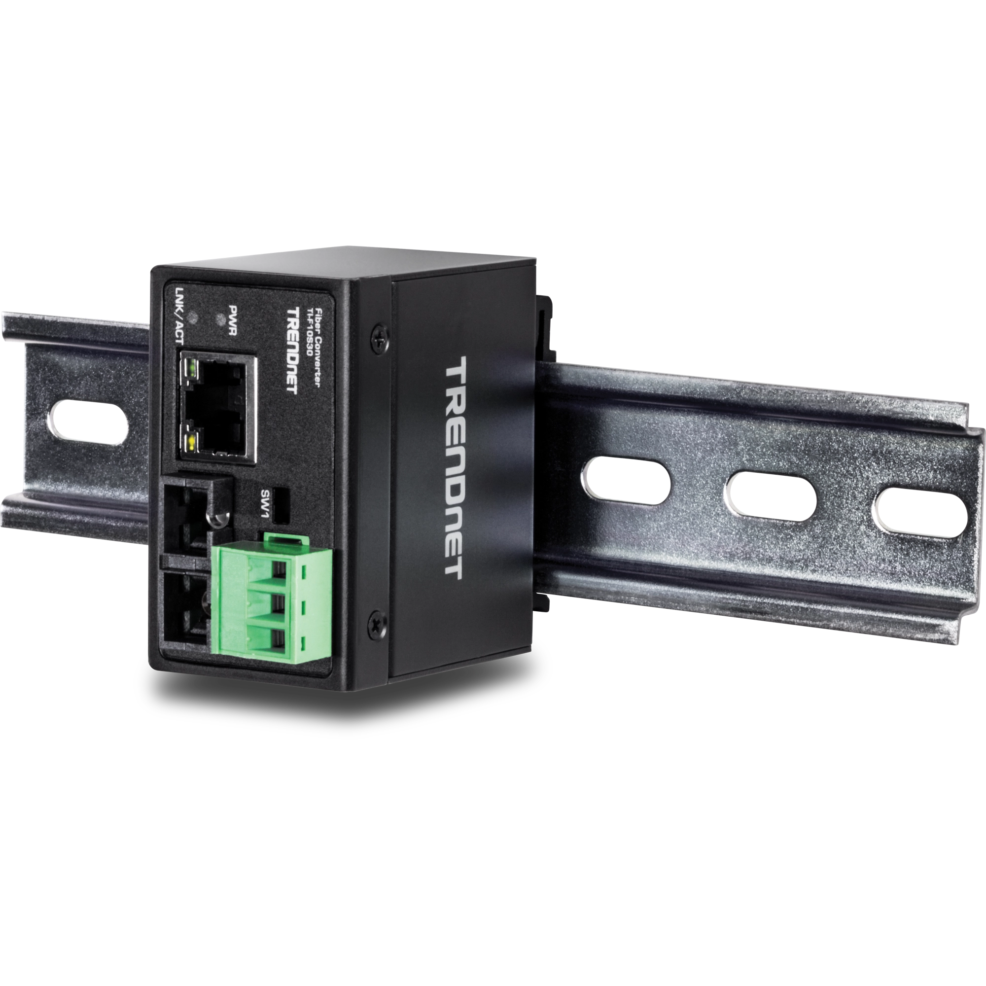 TRENDnet TI-F10S30 Hardened Industrial 100Base-FX Single-Mode SC Fiber Converter