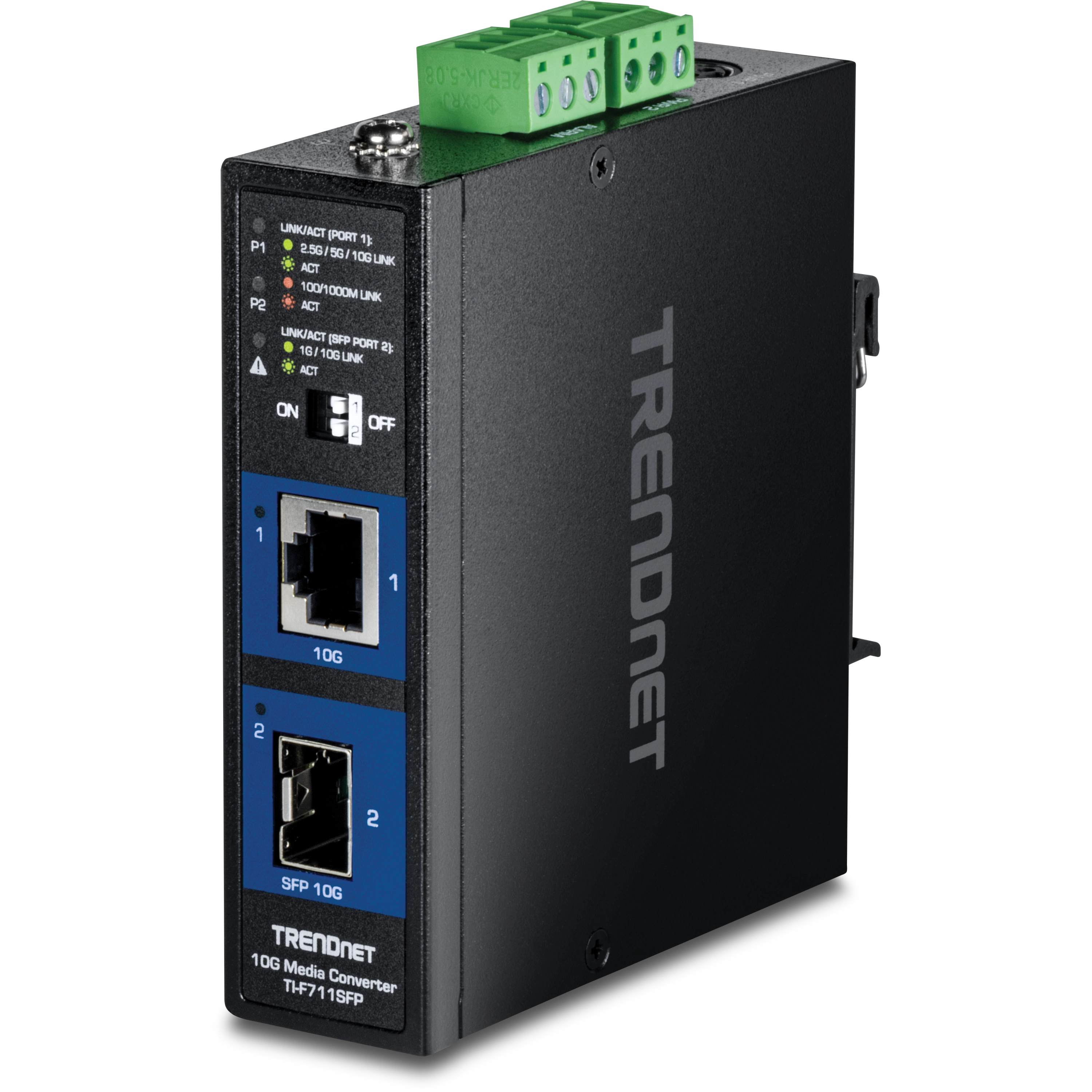 TRENDnet TI-F711SFP Industrial 10G SFP+ Media Converter