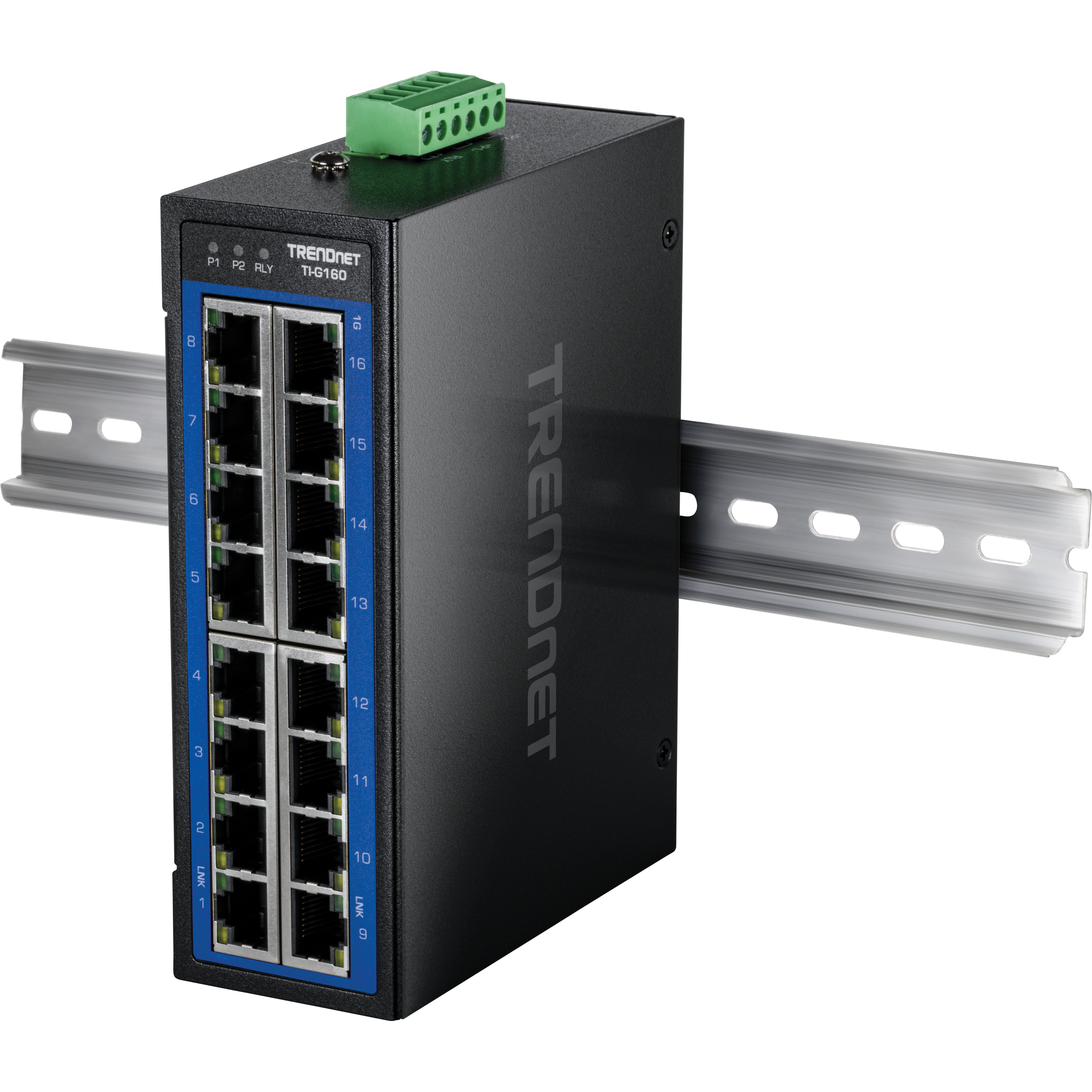 TRENDnet TI-G160 16-Port Industrial Gigabit DIN-Rail Switch