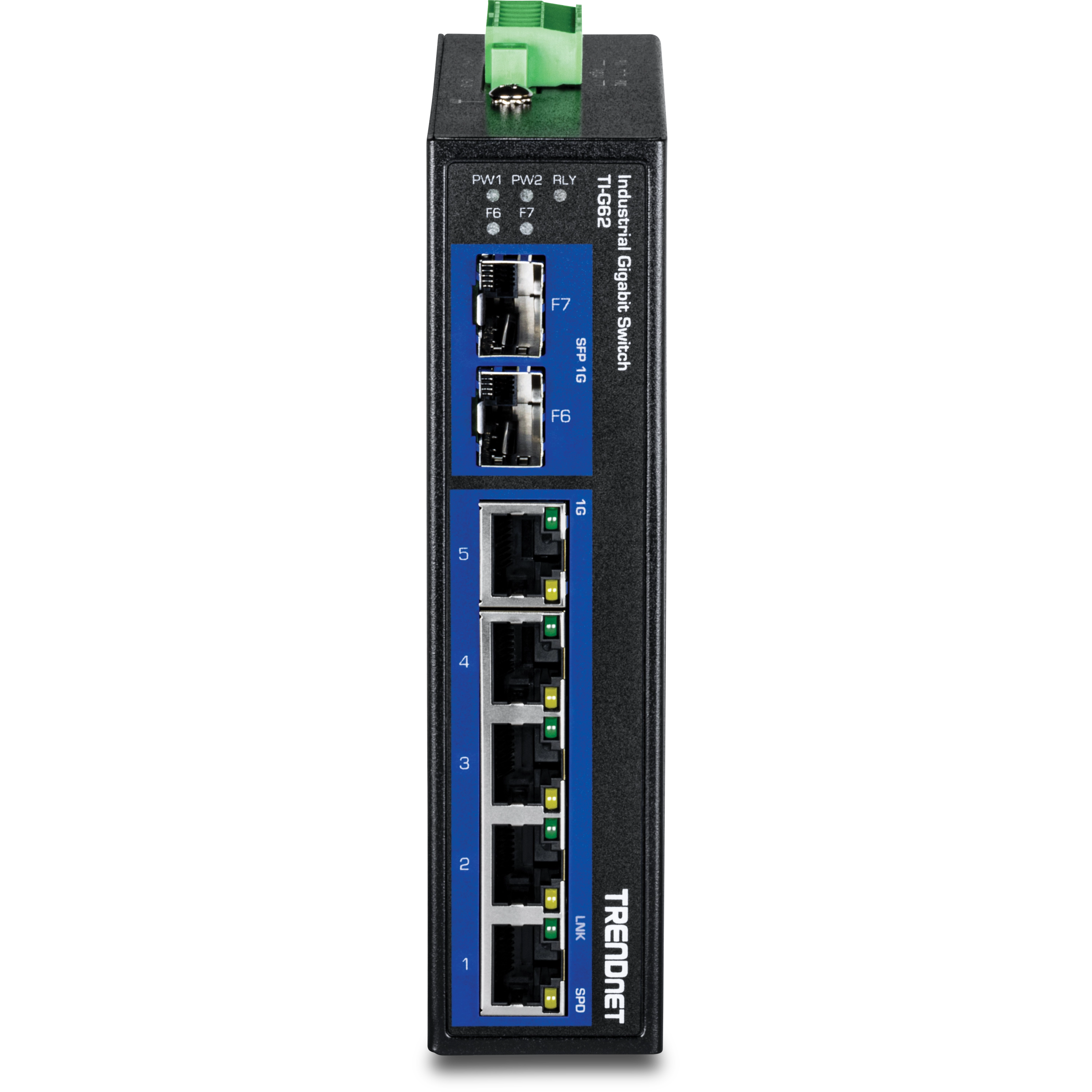 TRENDnet TI-G62 6-Port Hardened Industrial Gigabit Switch (5 Gigabit / 1 shared SFP / 1 dedicated SFP)