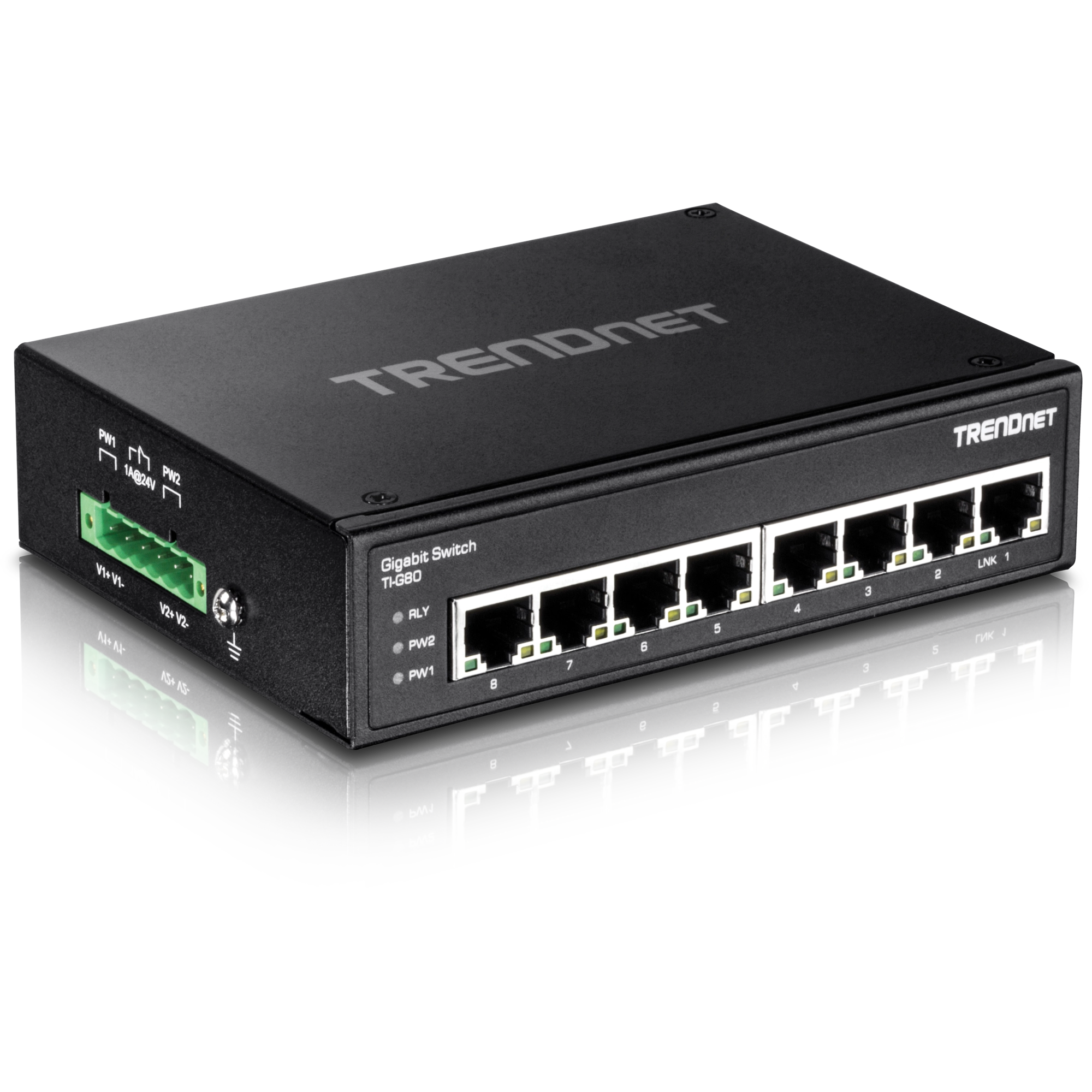 TRENDnet TI-G80 8-Port Hardened Industrial Gigabit Switch