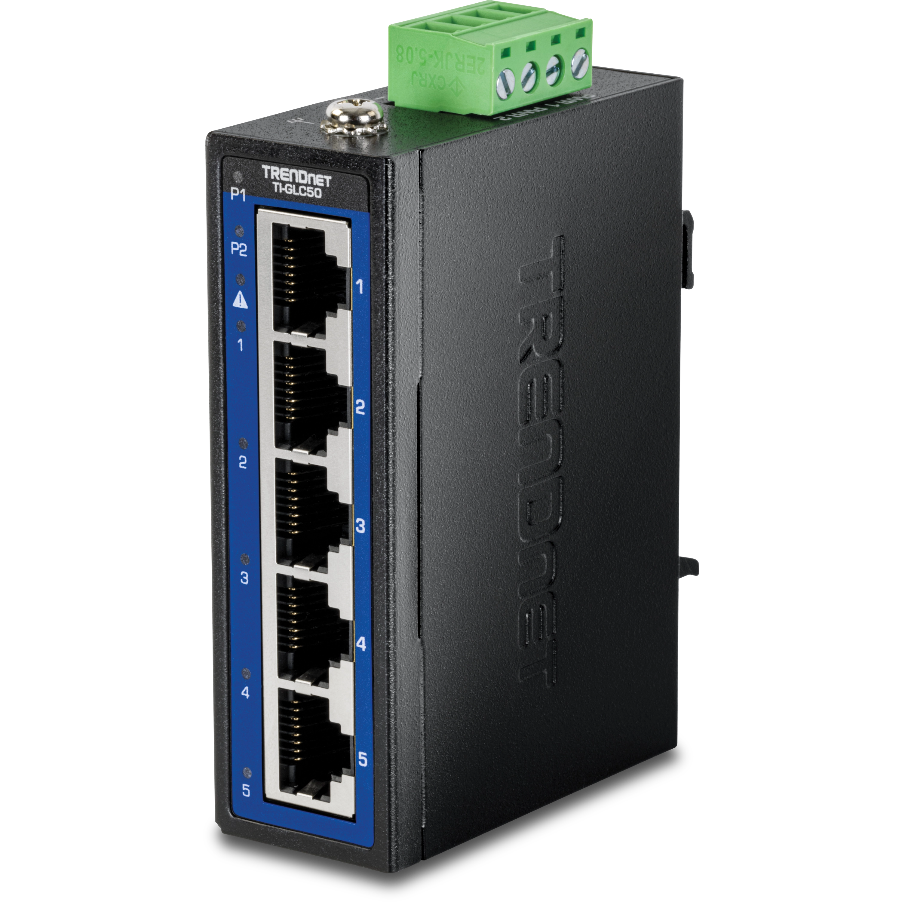 TrendNet TI-GLC50 5-Port Industrial Gigabit DIN-Rail Mini Switch