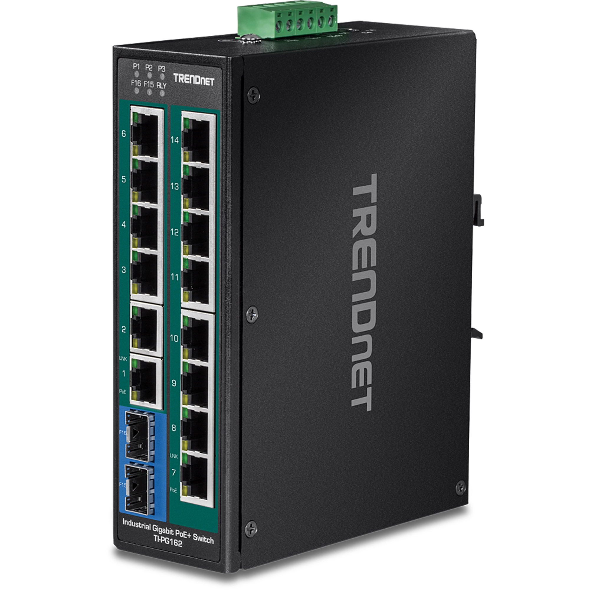 TRENDnet TI-PG162 16-Port Industrial Gigabit PoE