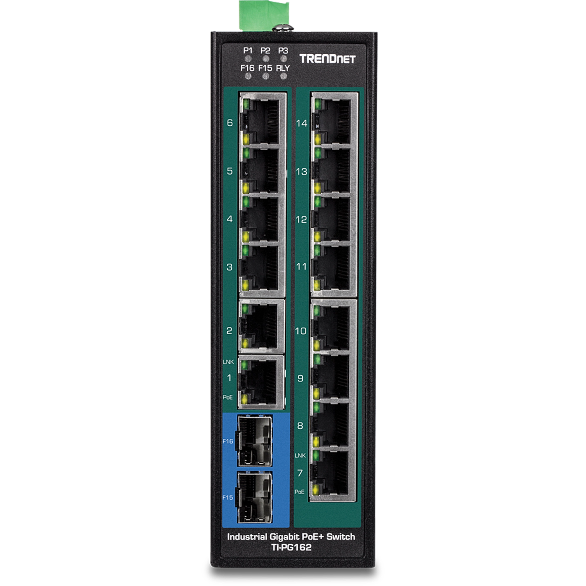 TRENDnet TI-PG162 16-Port Industrial Gigabit PoE