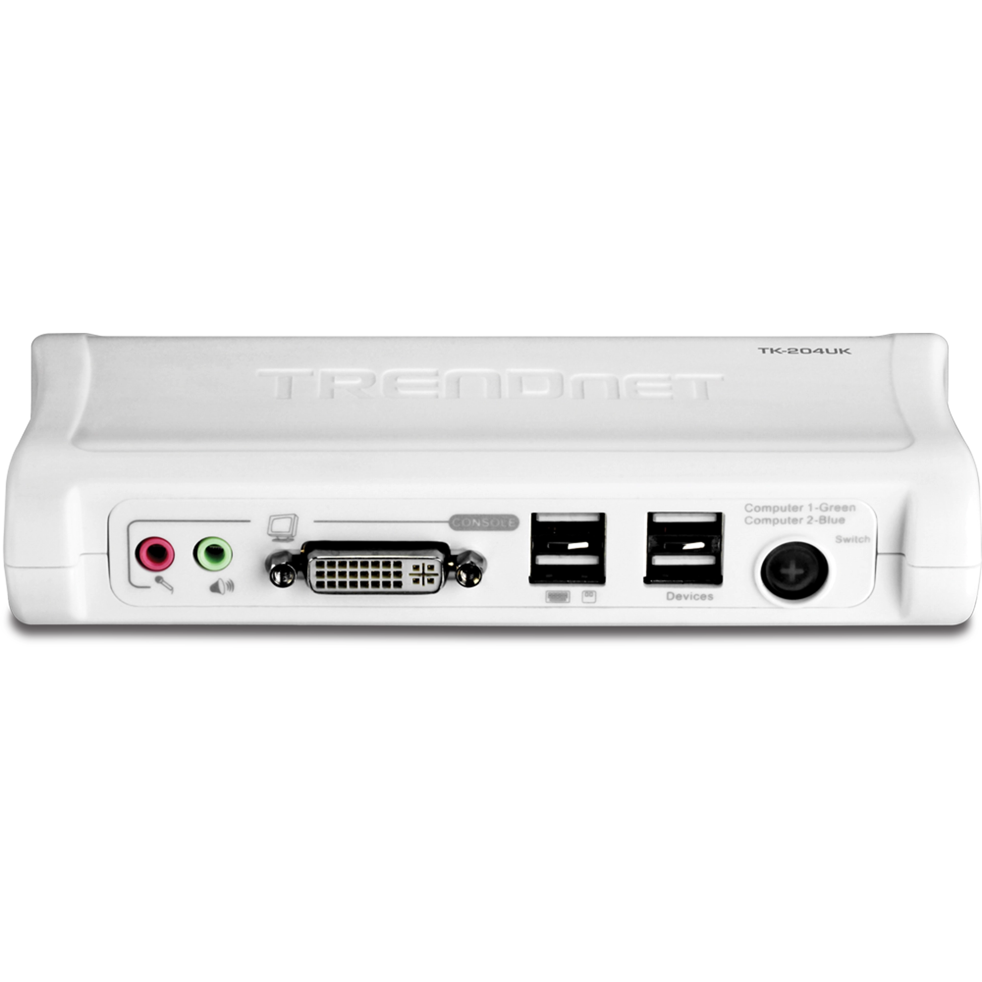 TRENDnet TK-204UK 2-Port DVI/USB KVM Switch Kit w/ Audio (Includes 2x KVM cables)