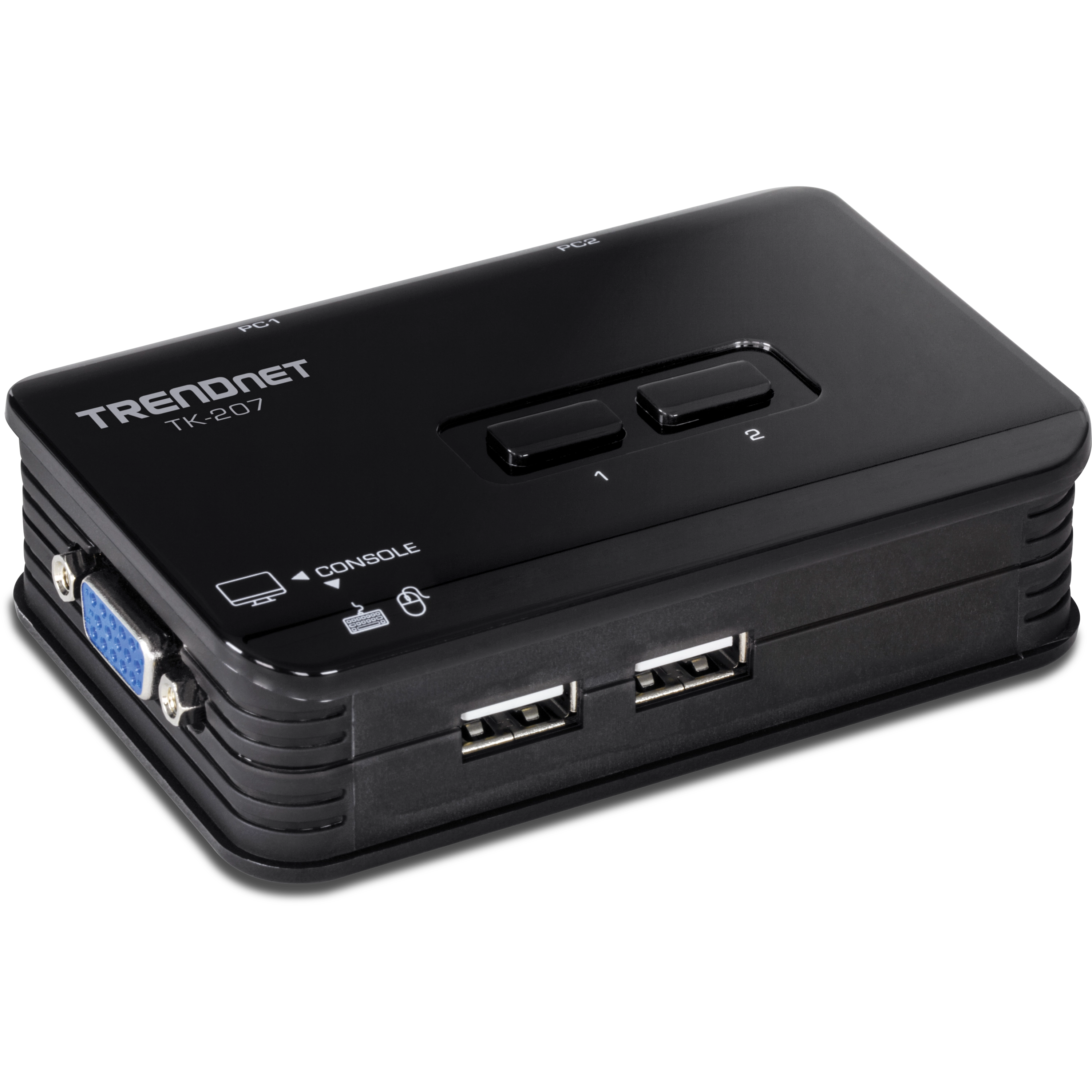 TRENDnet TK-207K 2-Port USB KVM Switch Kit (include 2 x KVM Cables)