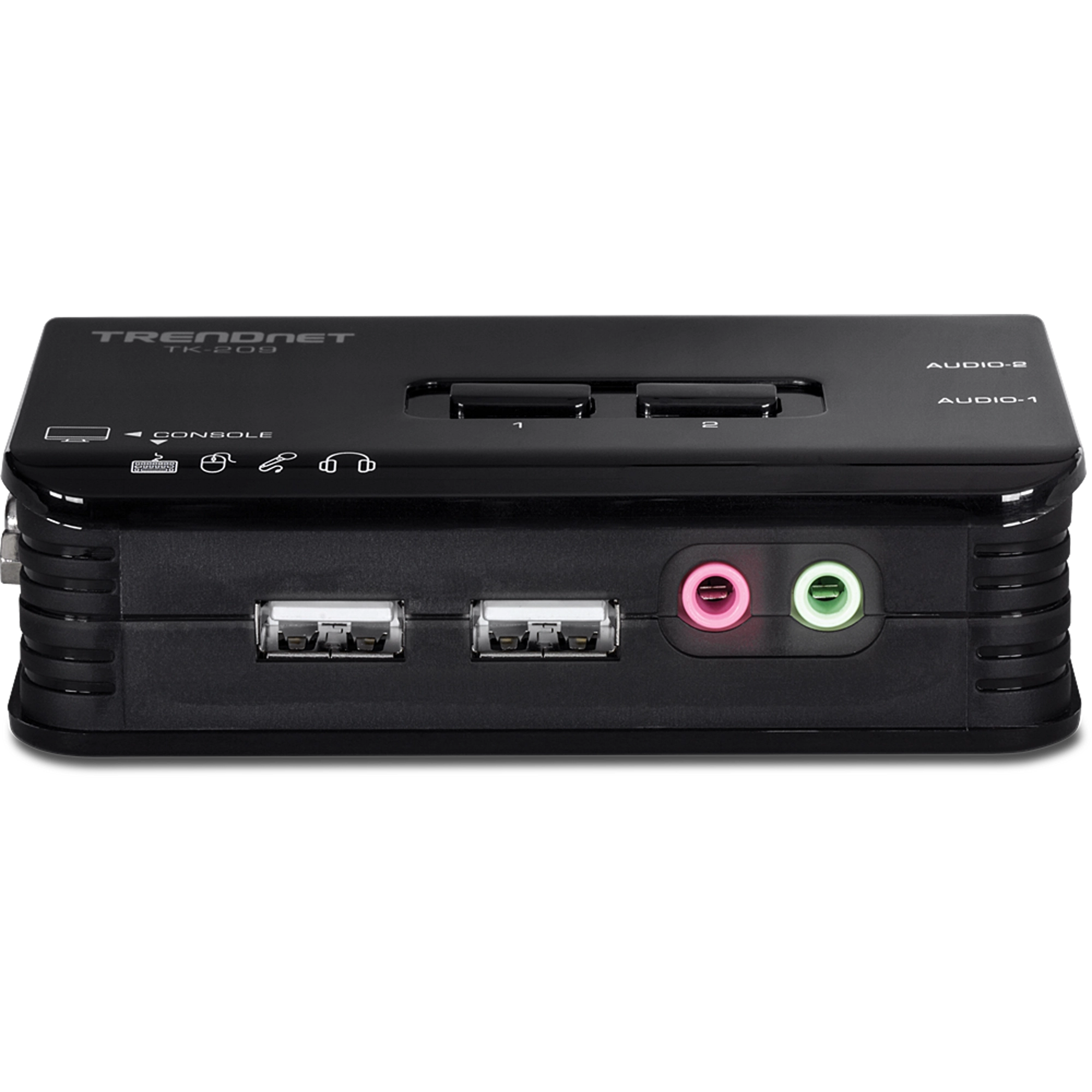TRENDnet TK-209K 2-Port USB KVM Switch Kit w/Audio (include 2 x KVM Cables)