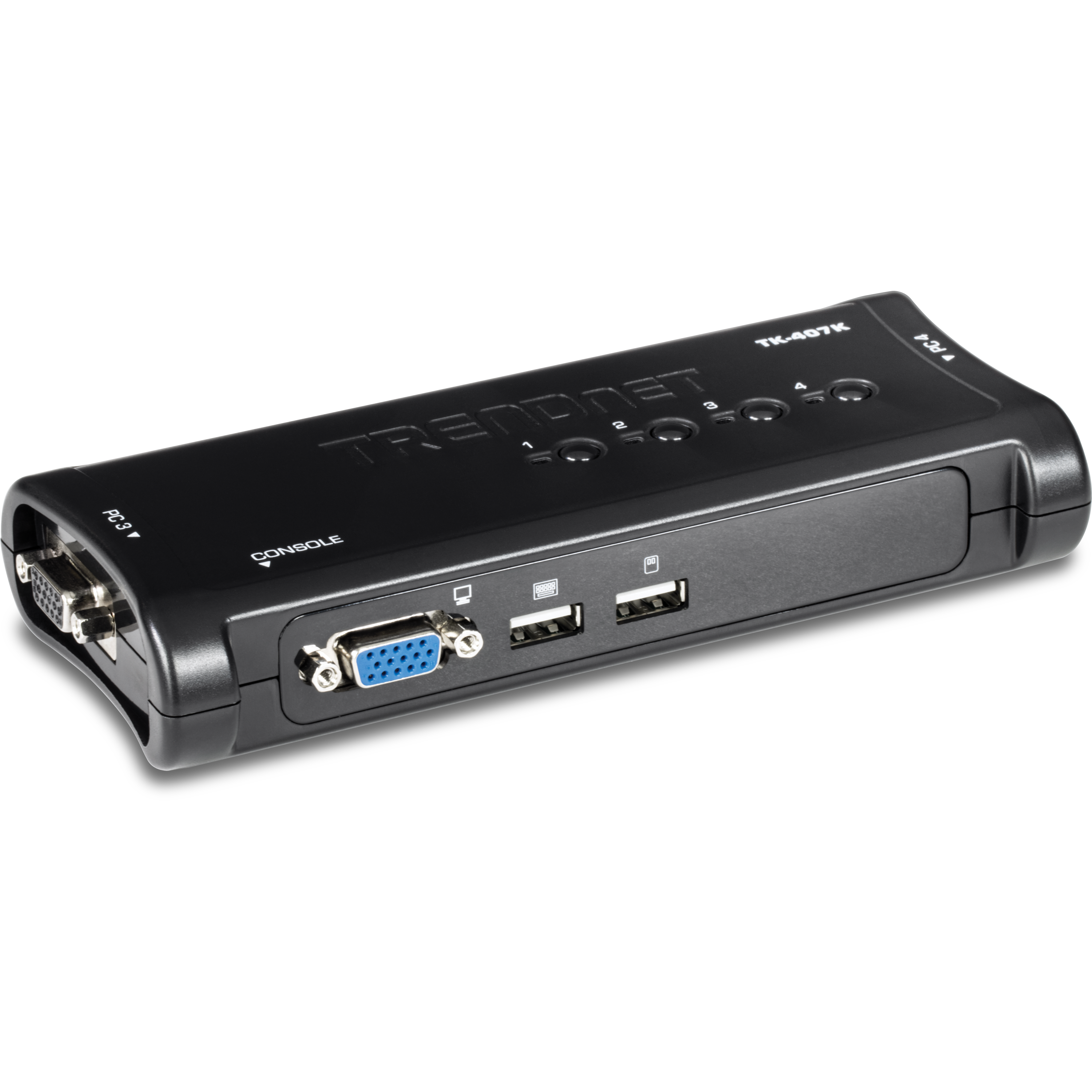 TRENDnet TK-407K 4-Port USB KVM Switch Kit (Include 4 x KVM Cables)