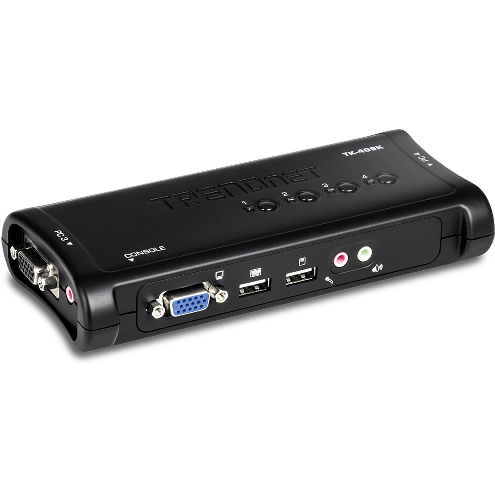 TRENDnet TK-409K 4-Port USB KVM Switch Kit w/Audio (Include 4 x KVM Cables)