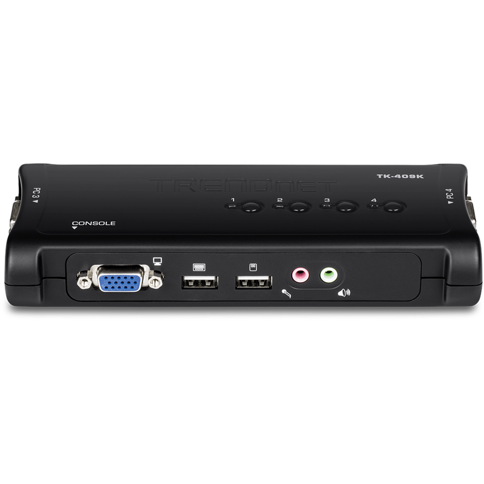 TRENDnet TK-409K 4-Port USB KVM Switch Kit w/Audio (Include 4 x KVM Cables)
