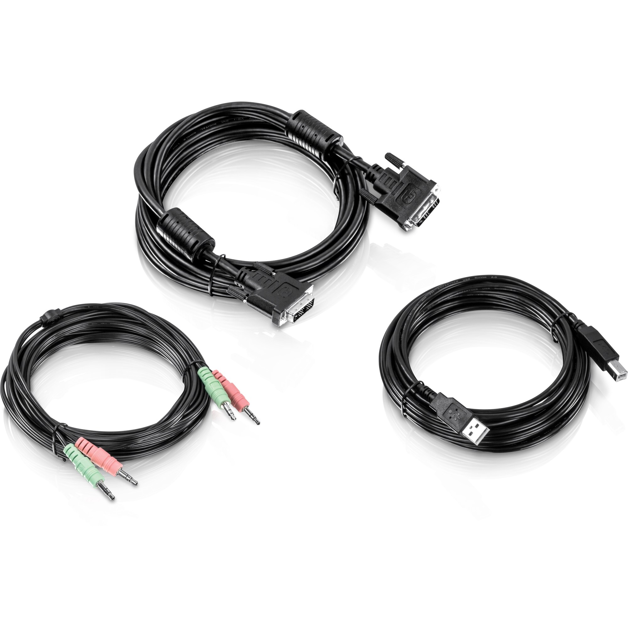 TRENDnet TK-CD15 15 ft. DVI-I, USB,and Audio KVM Cable Kit