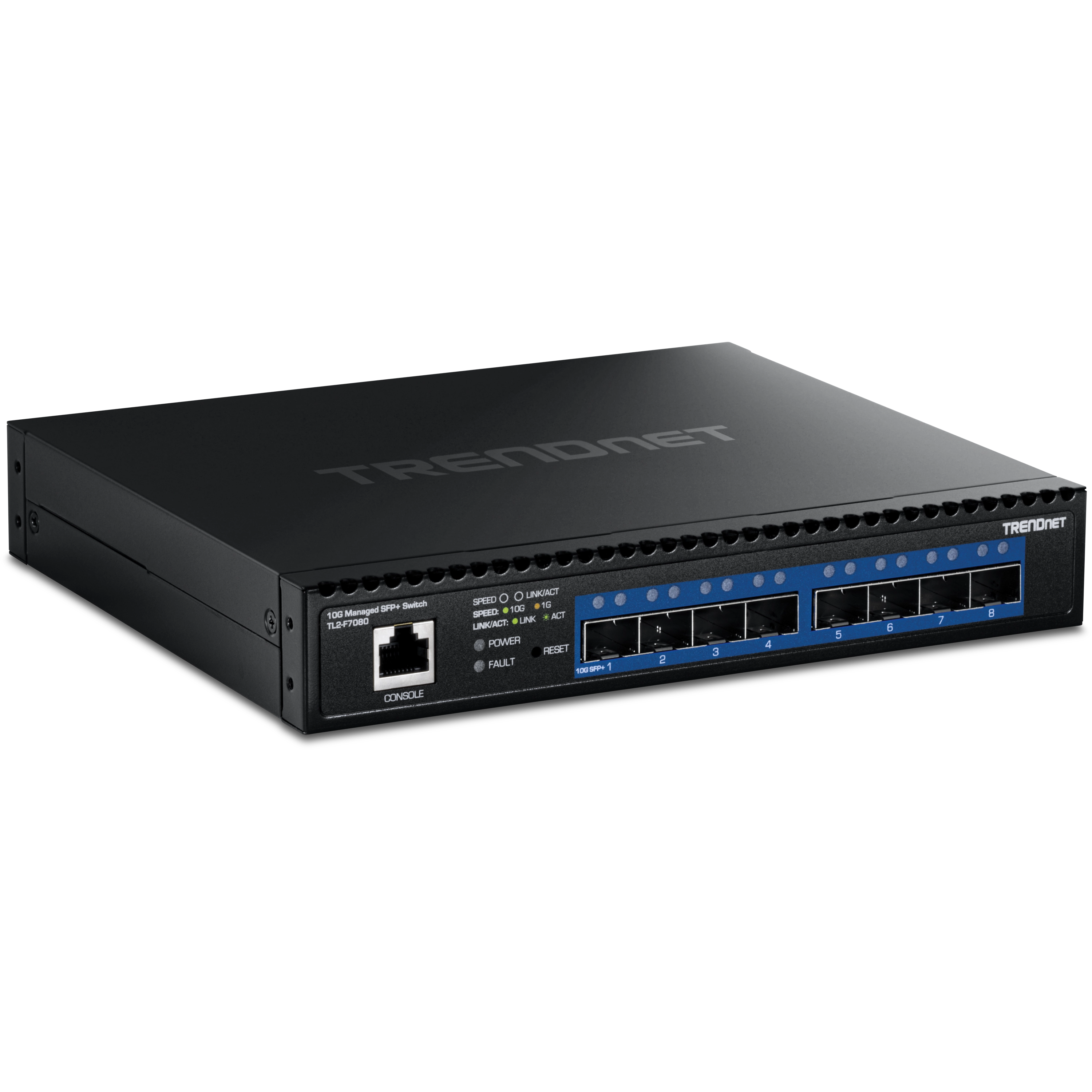 TRENDnet TL2-F7080 8-P0rt 10G Layer 2 Managed SFP+ Switch
