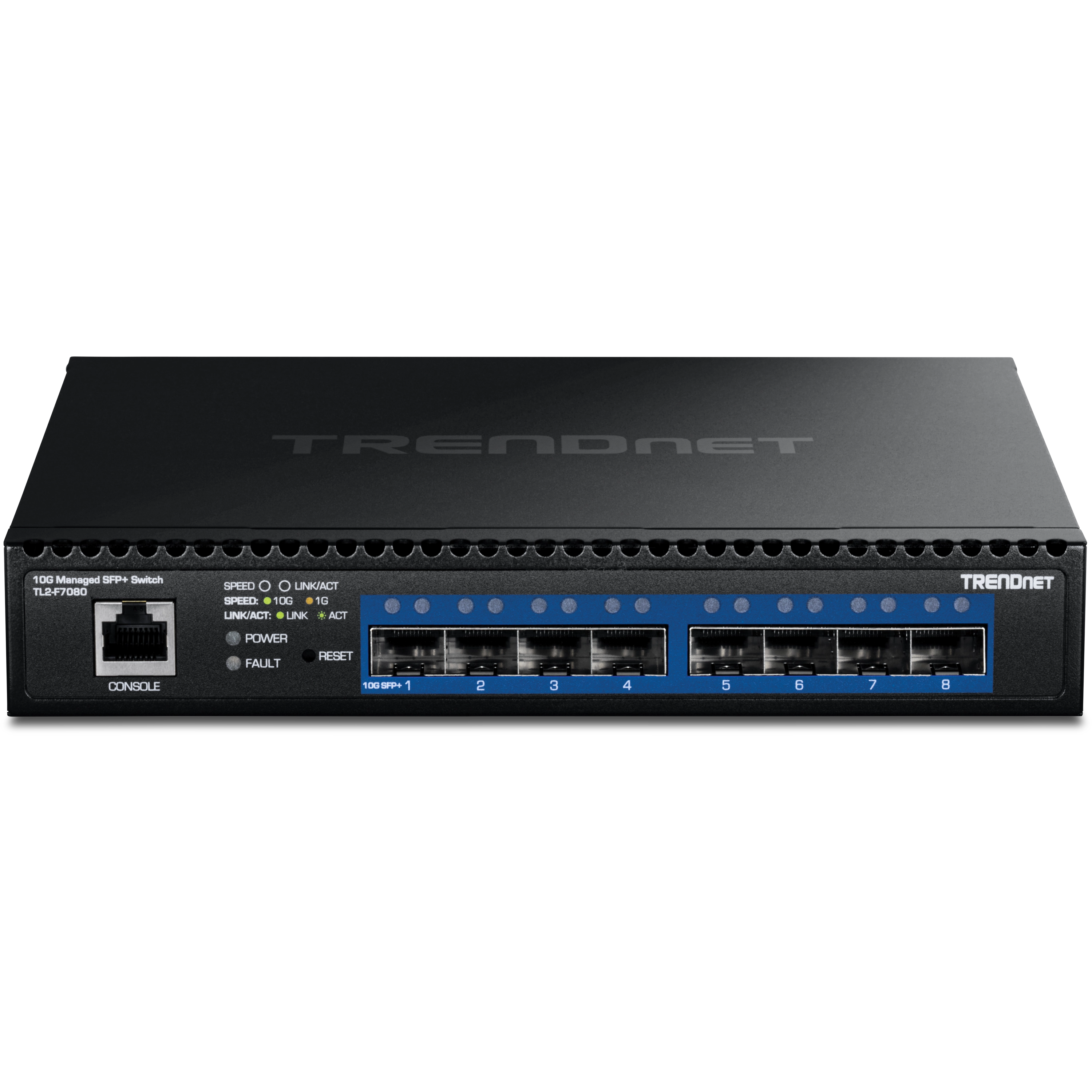TRENDnet TL2-F7080 8-P0rt 10G Layer 2 Managed SFP+ Switch