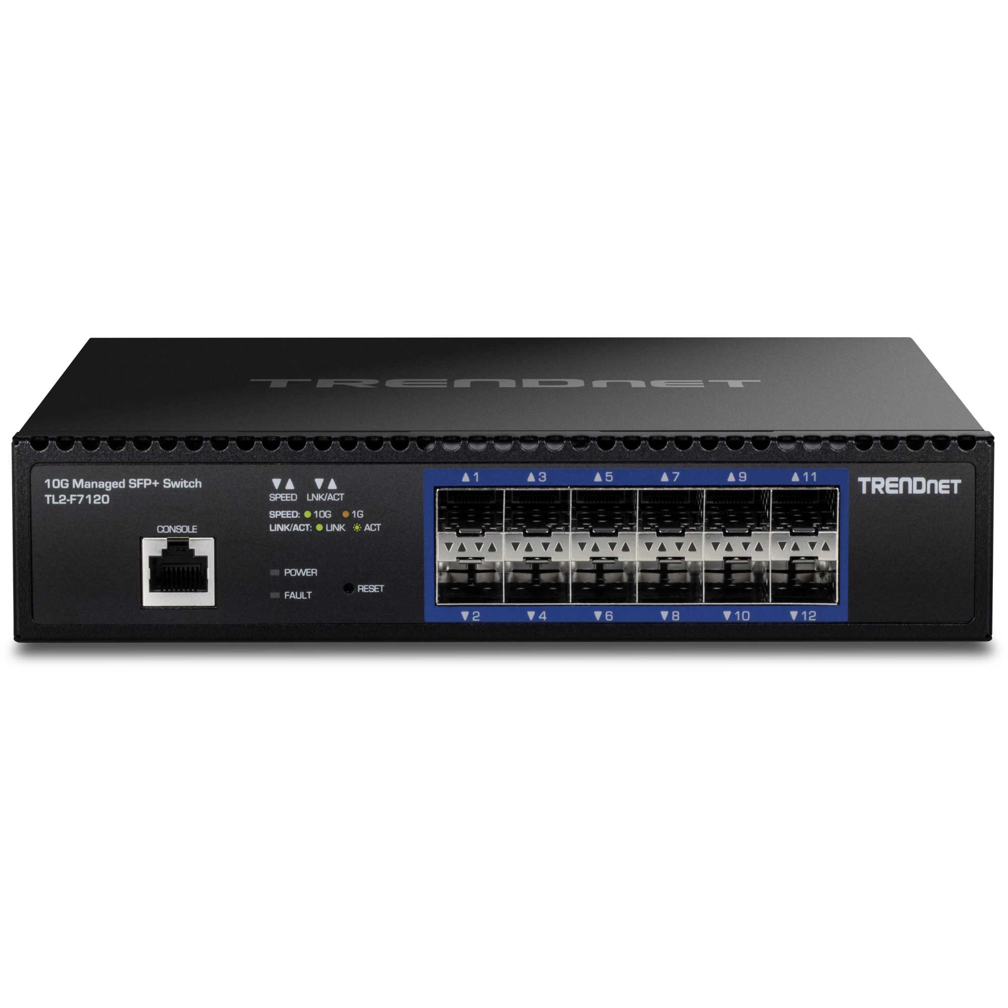 TRENDnet TL2-F7120 12-Port 10G Layer 2 Managed SFP+ Switch