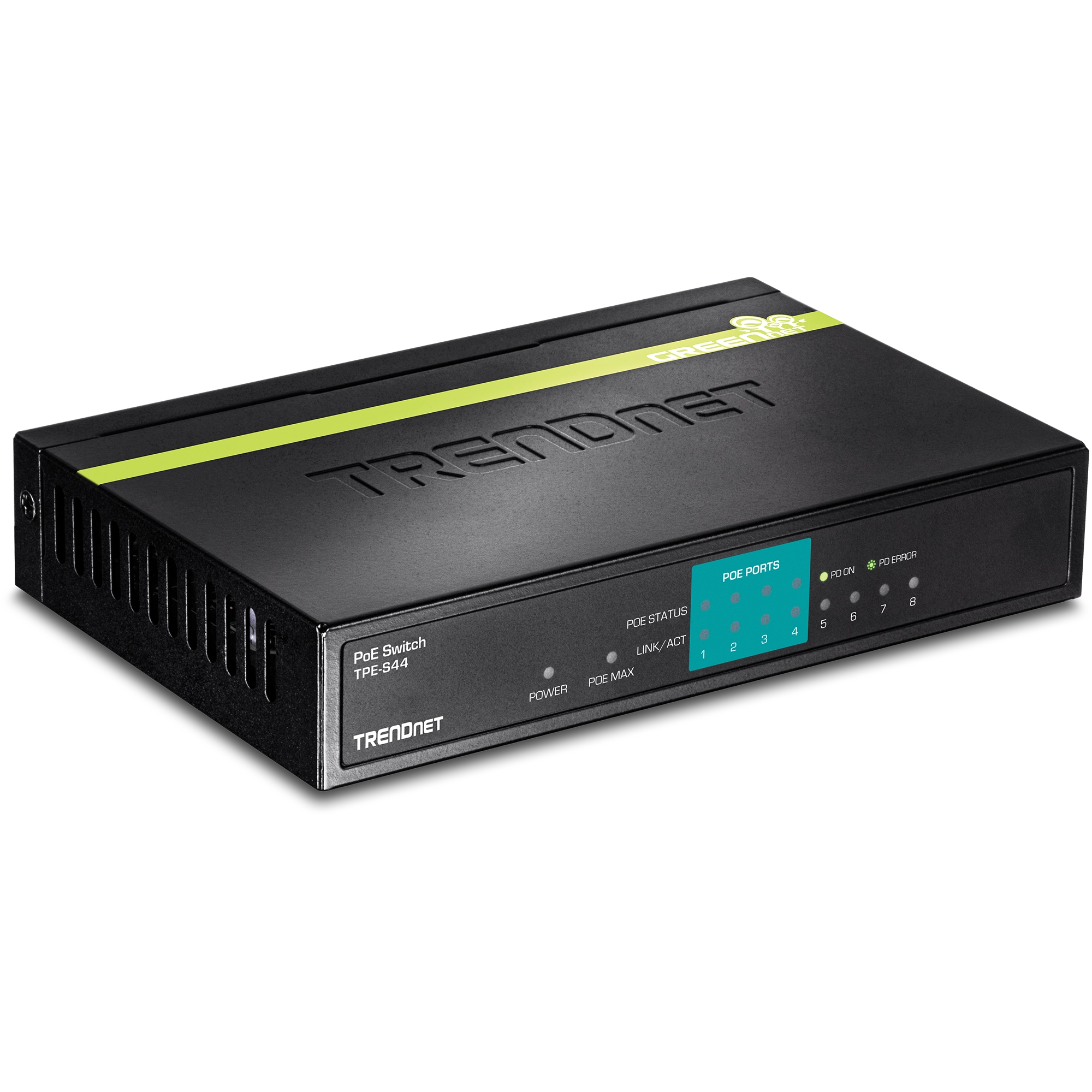 TRENDnet TPE-S44 8-Port (4 10/100, 4 PoE) PoE Switch