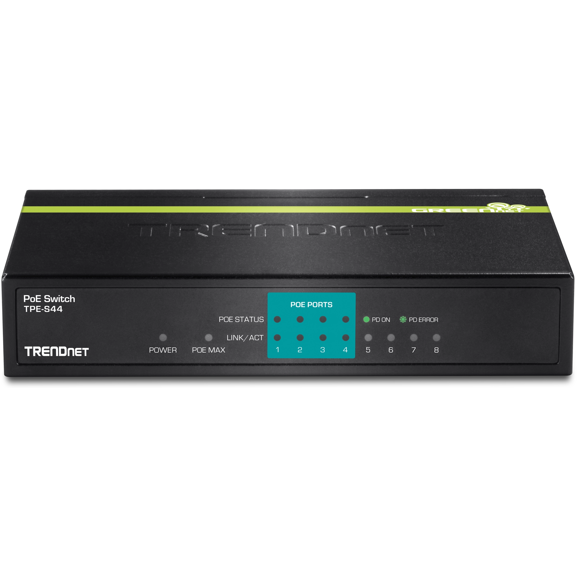 TRENDnet TPE-S44 8-Port (4 10/100, 4 PoE) PoE Switch