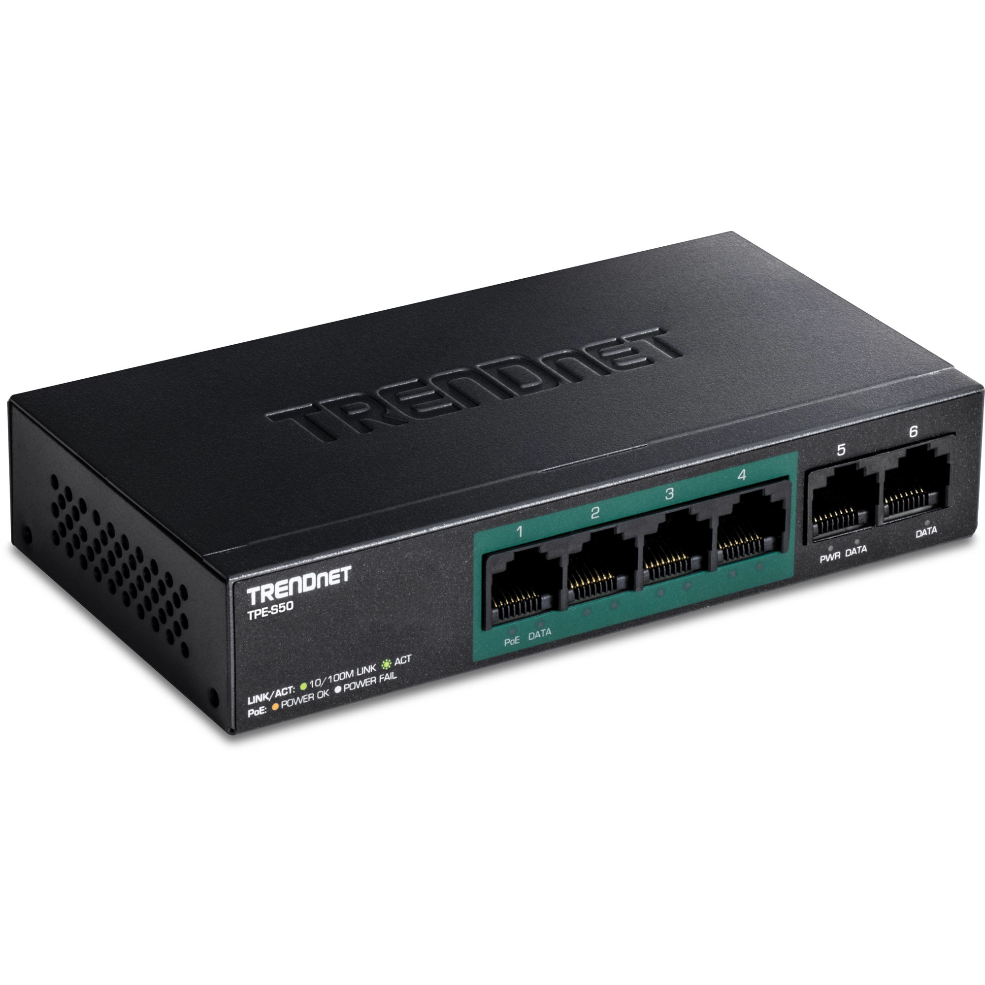 TRENDnet TPE-S50 5-Port 10/100Mbps PoE Switch (31W)