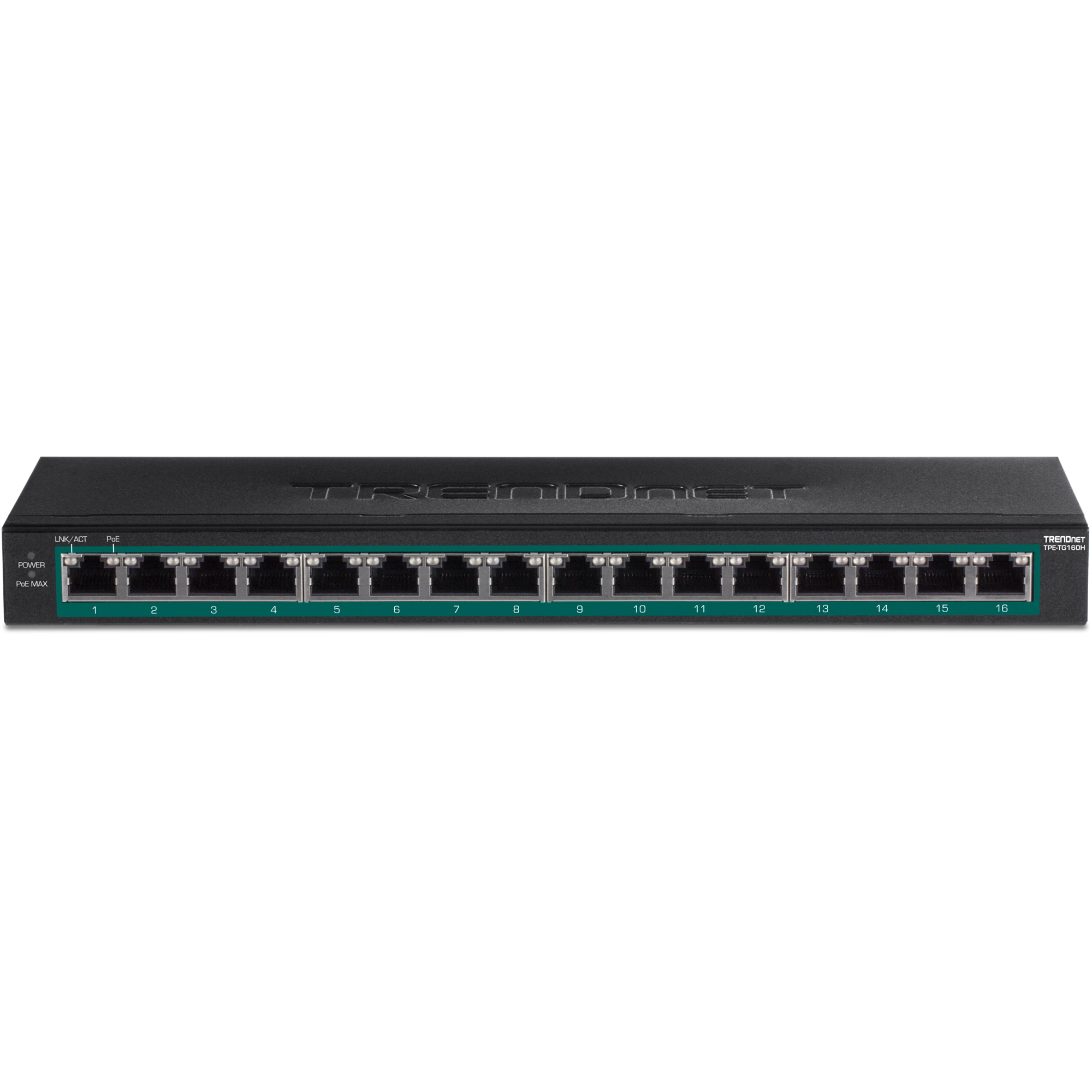 TRENDnet TPE-TG160H 16-Port Gigabit PoE+ Switch(123W)