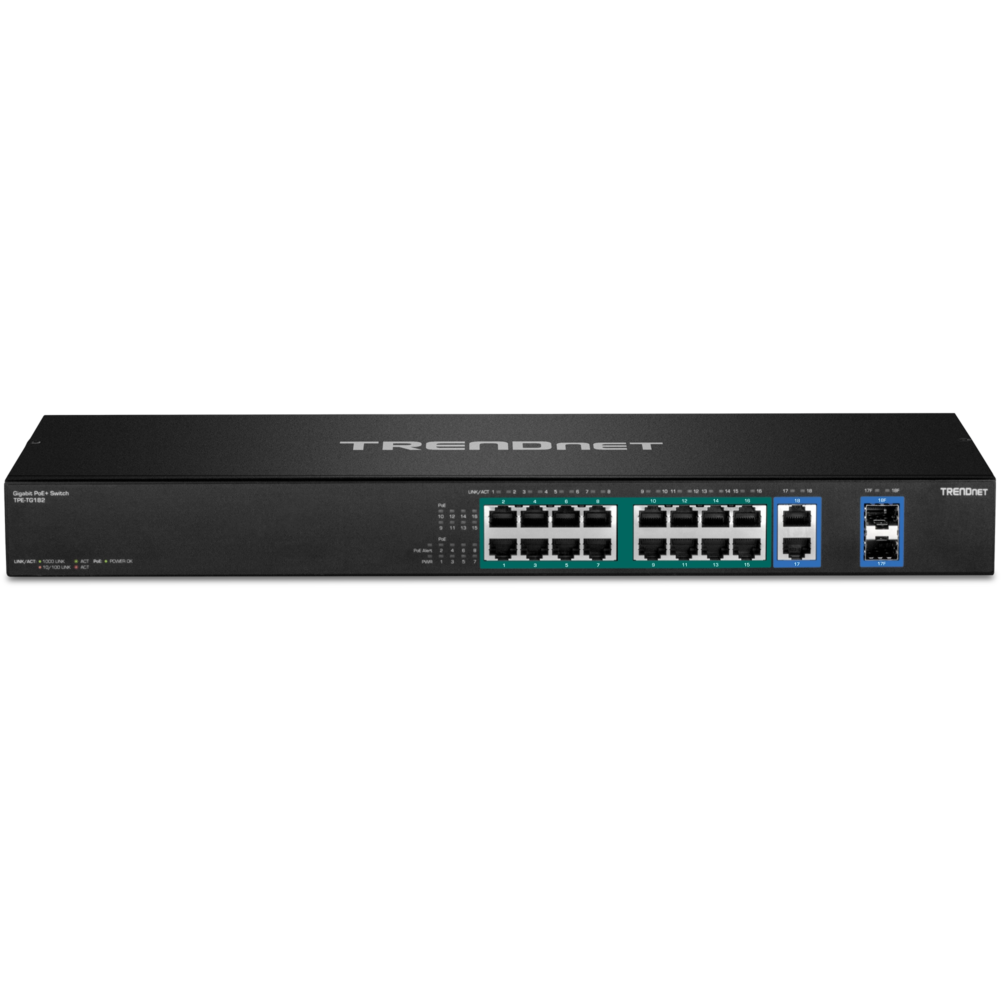 TRENDnet TPE-TG182F 18-Port Gigabit High Power PoE+ Switch