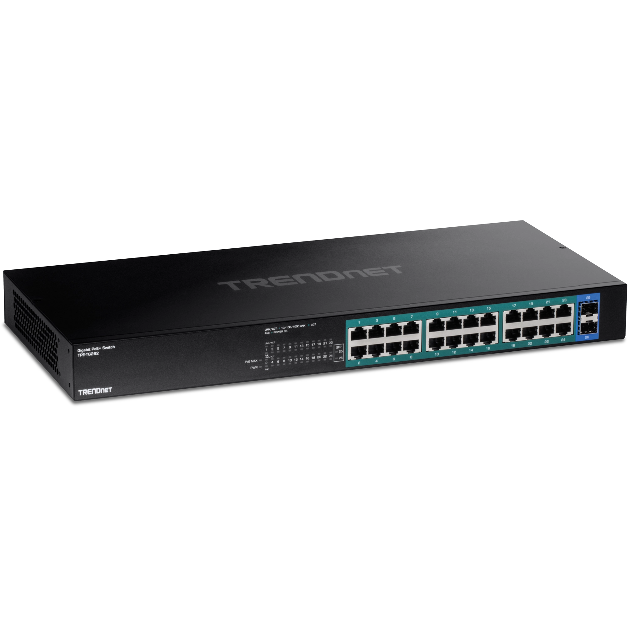 TRENDnet TPE-TG262 26-Port Gigabit PoE+ Switch (380W)