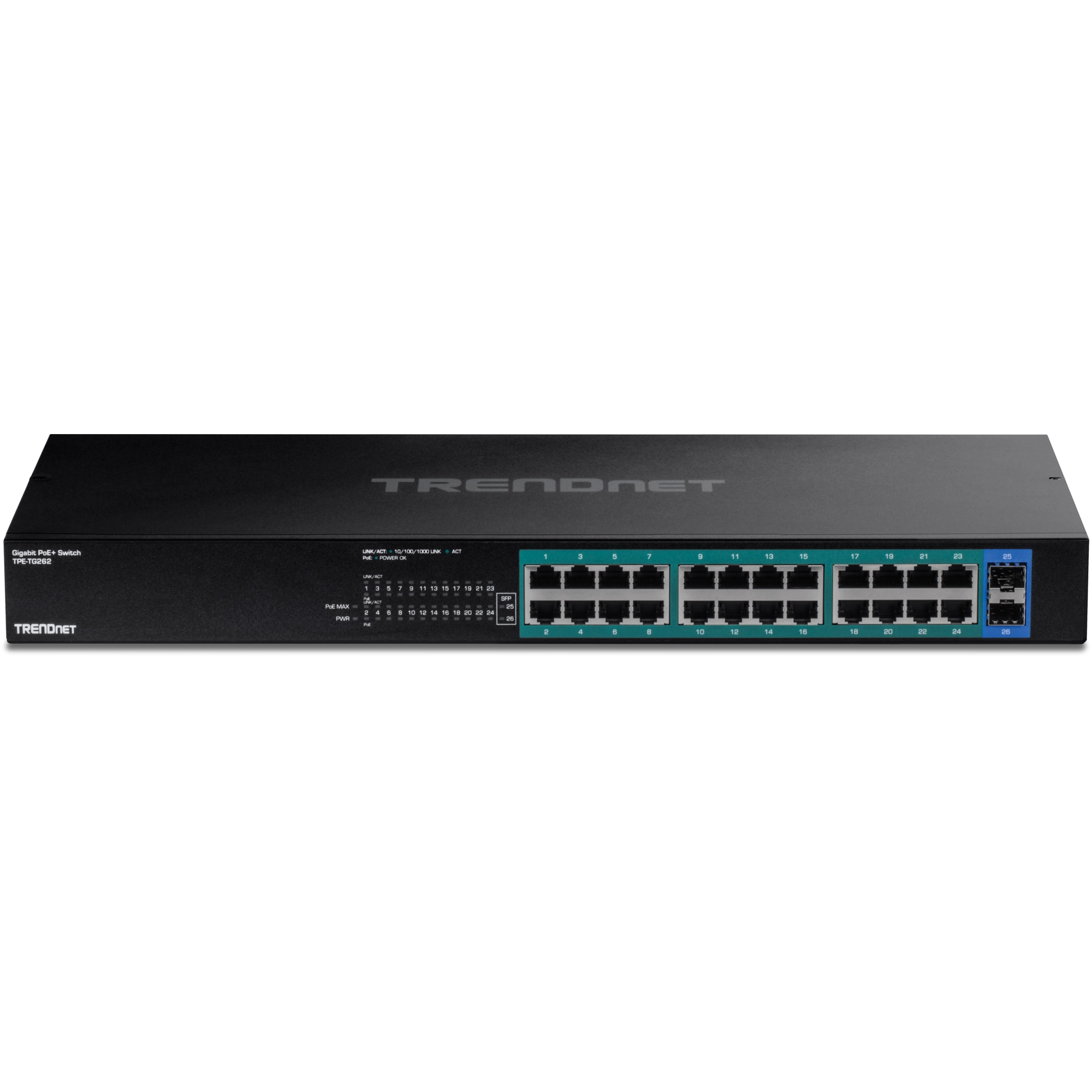 TRENDnet TPE-TG262 26-Port Gigabit PoE+ Switch (380W)
