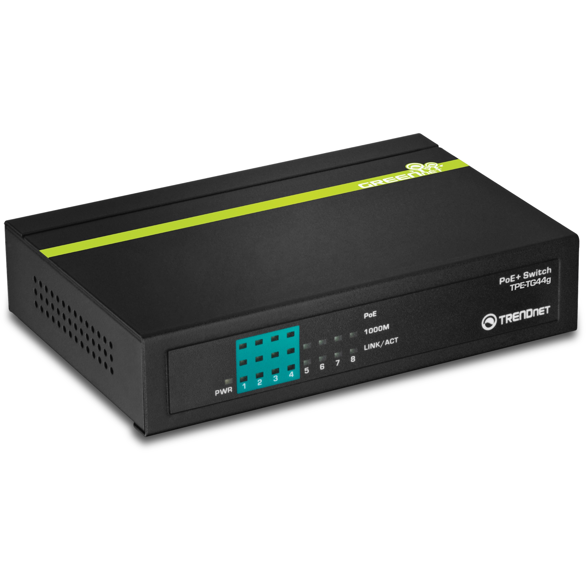 TRENDnet TPE-TG448 8-Port GREENnet Gigabit PoE+ Switch (4 POE+, 4 Non-PoE)