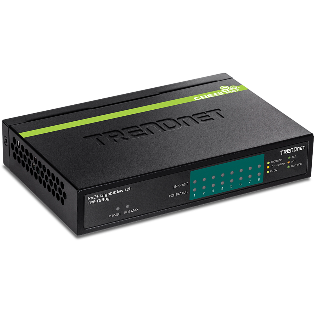 Green Net Router TRENDnet TPE-TG80g 8-Port Gigabit GREENnet PoE+ Switch