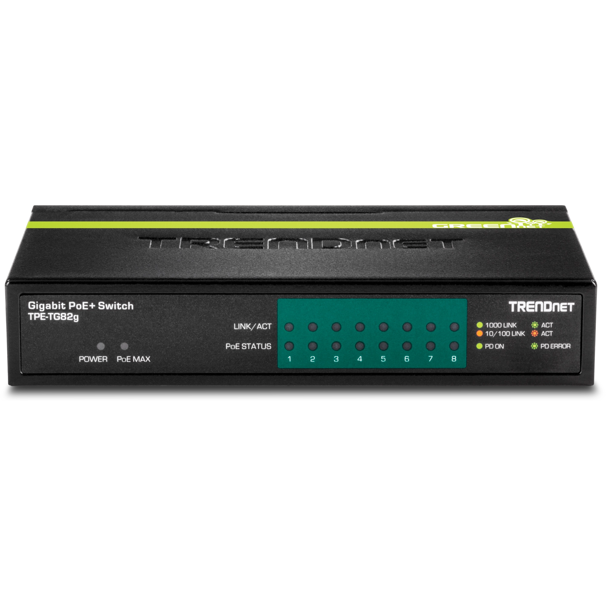 TRENDnet TPE-TG82G 8-Port Gigabit PoE+ Switch
