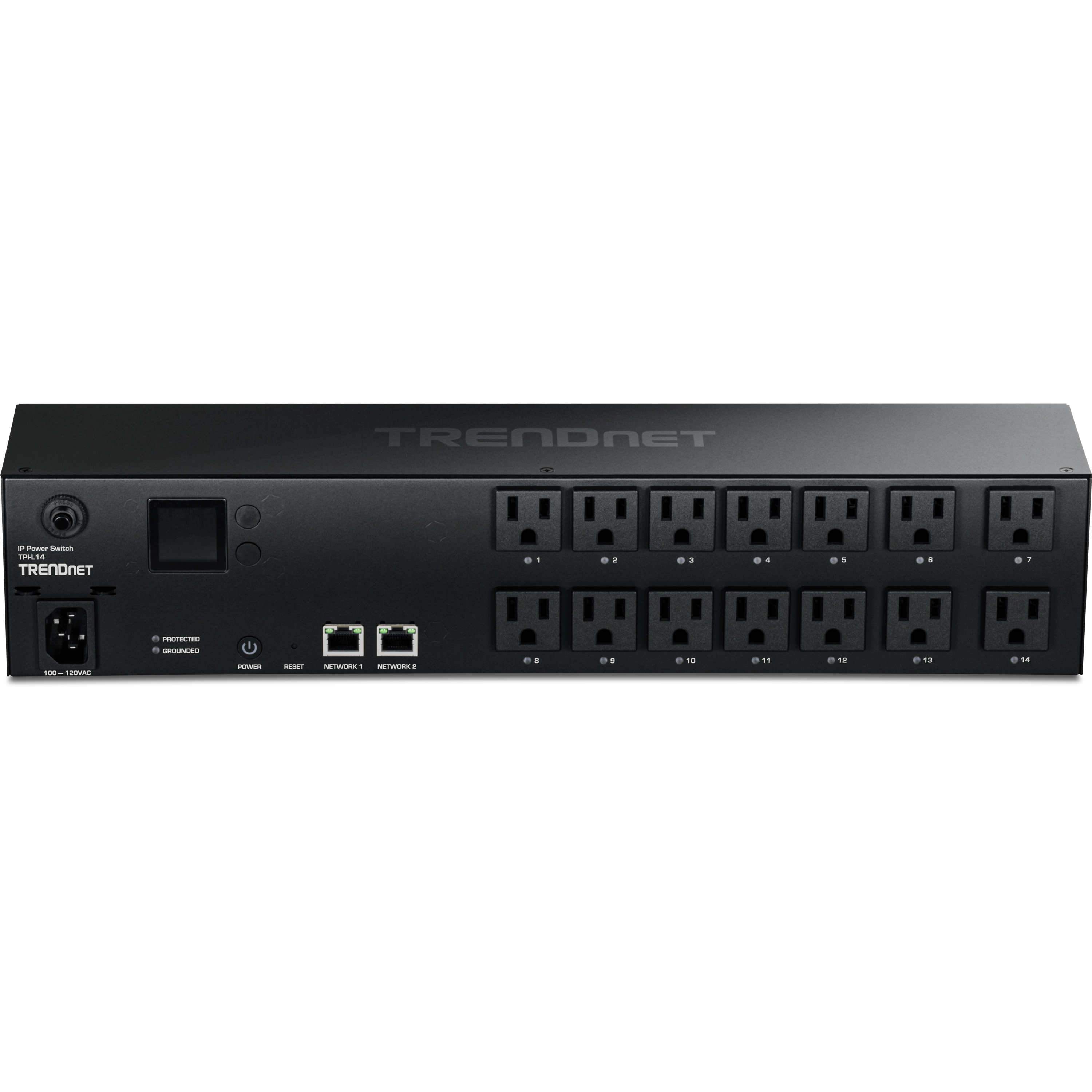 TRENDnet TPI-L14 14-Outlet Managed 2U Rackmount Switched Power Distribution Unit