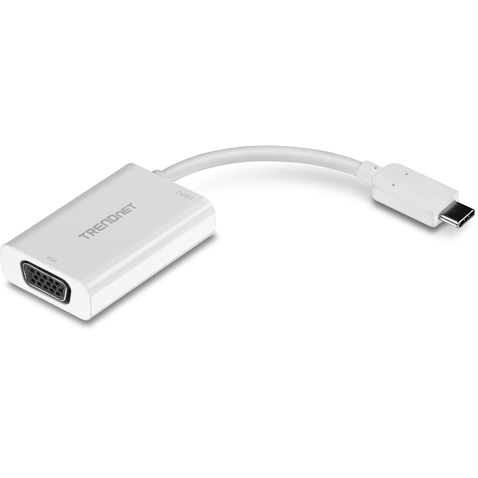 TRENDnet TUC-VGA2 USB-C to VGA HDTV Adapter with PD supPort