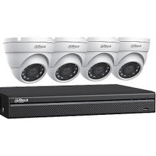 Dahua C542E42B 2MP HDCVI Security System - 4 x 2MP HDCVI IR Turret Cameras and  1 xPentabrid HDCVI DVR with Analytics