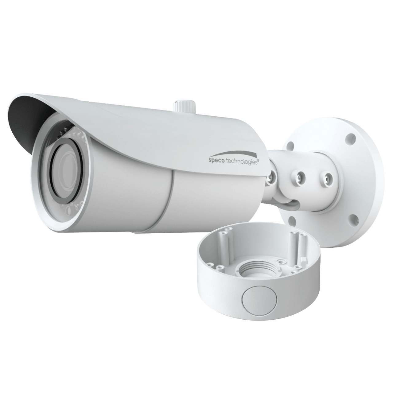 Speco Technologies VLBT6W 2MP HD-TVI Bullet Camera, IR, 2.8-12mm Lens, Included Junc Box, White Housing (VLBT6W)