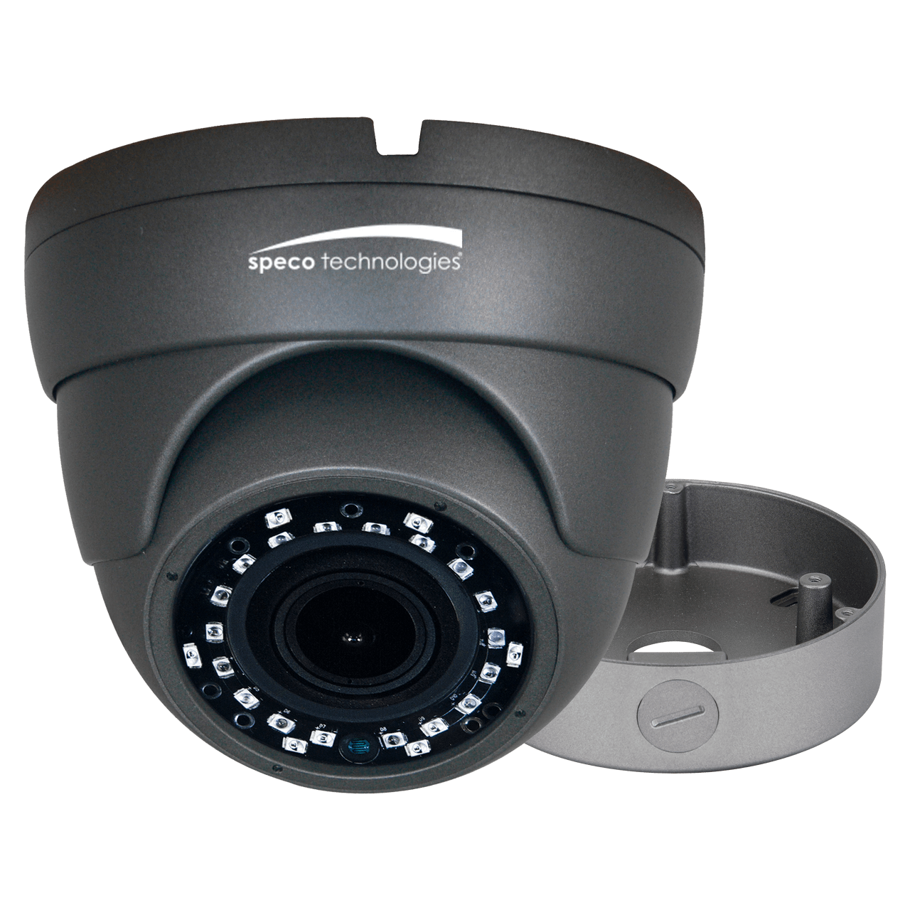Speco Technologies VLDT3GM 2MP HD-TVI Eyeball Camera, 2.8-12 mm Motorized Lens, Included Junx Box, UL, Grey Housing (VLDT3GM)