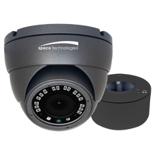 Speco Technologies VLDT4G 2MP HD-TVI Eyeball Camera, 3.6mm Lens, Included Junc Box, UL, Grey Housing