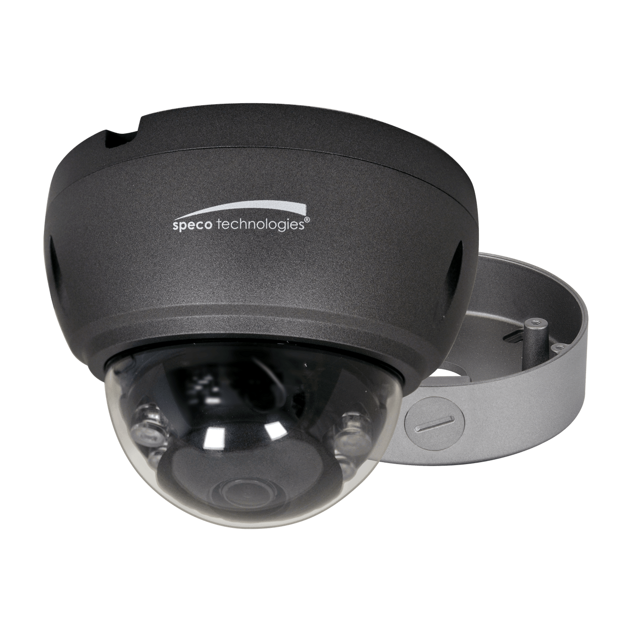 Speco Technologies VLT4DG 4MP HD-TVI Dome Camera, IR, 2.8mm lens, Grey housing, Included Junc Box (VLT4DG)