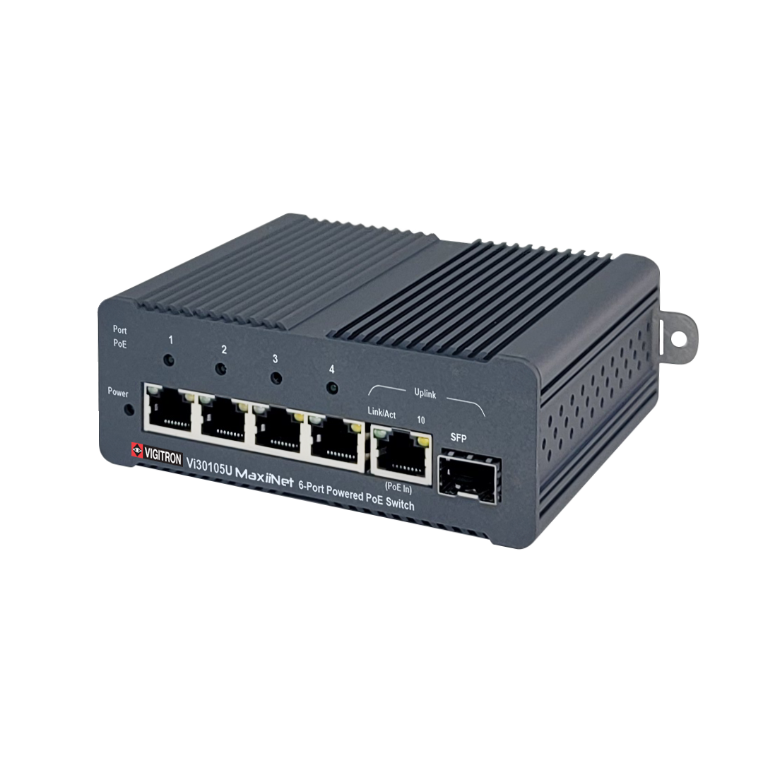 Vigitron Vi30105U 6-Port 1G 802.3bt 90W PoE Powered PoE Switch