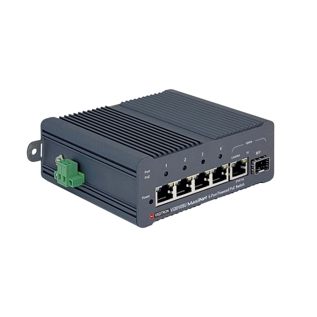 Vigitron Vi30105U 6-Port 1G 802.3bt 90W PoE Powered PoE Switch