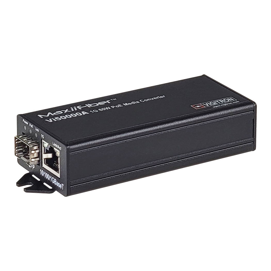 Vigitron Vi50000A 1-Port MaxiiFiber 100/1G Ethernet Media Converter