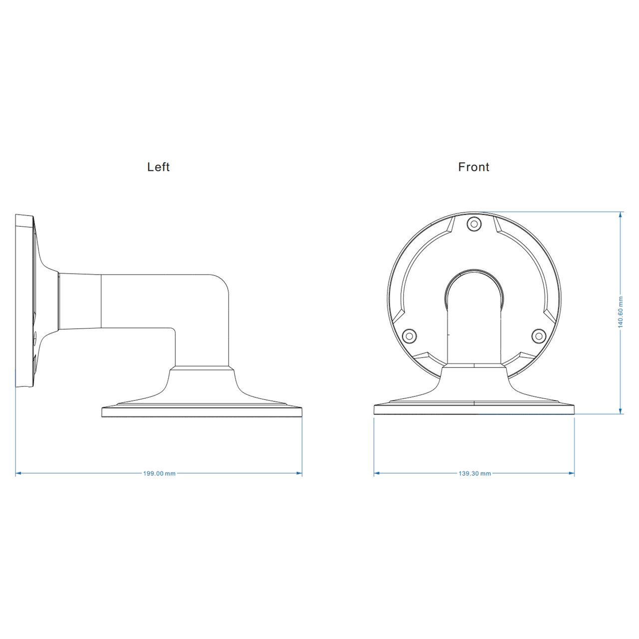 Speco Technologies WMT1 Wall Mount Bracket for O4B7M, O2BFRM, O8B7M, O2BLP1M, VLD6M, O2VT1V, O4VT1VM, O4T7M, O8FBMS1 (WMT1)