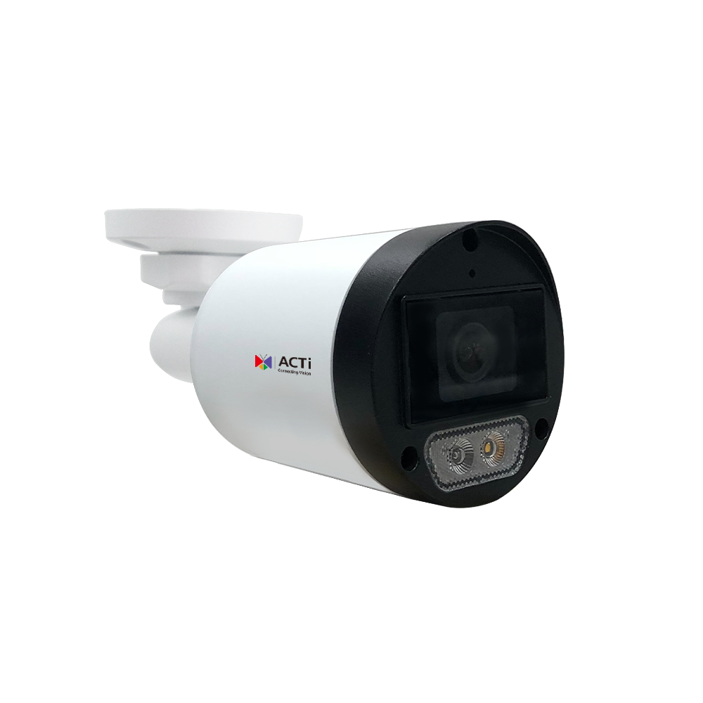 ACTi Z322 4MP Deep Learning AI ColorGuard f2.8mm Fixed Bullet with IR LED 50m, White LED 50m, Smart Dual Light