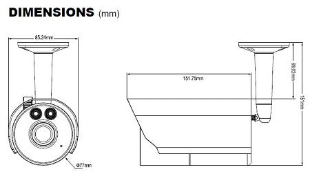 AVTECH AVM552B Dimensions