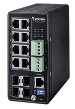 Vivotek AW-IHT-1271 Industrial VivoCam L2+ 8xGE PoE + 4xGE SFP Managed PoE Switch