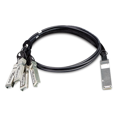 Planet CB-QSFP4X10G-3M 40G QSFP+ to 4 10G SFP+ Direct Attached Copper Cable - 3M