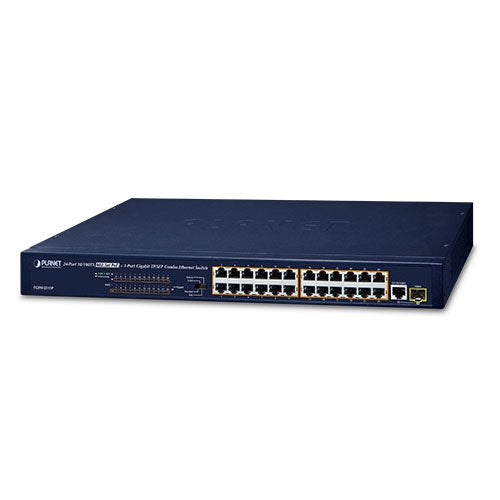 Planet FGSW-2511P 24-Port 10/100TX 802.3at PoE + 1-Port Gigabit TP/SFP combo E