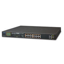 Planet FGSW-1822VHP 16-Port PoE+ Switch with LCD PoE Monitor