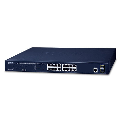 Planet GS-4210-16T2S 16-Port Layer 2 Managed Gigabit Ethernet Switch W/2 SFP Interfaces