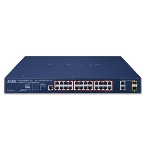 Planet GS-4210-24HP2C IPv6/IPv4, 4-Port 10/100/1000T 802.3bt 95W PoE + 20-Port 10/