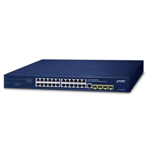 Planet GS-4210-24T4S IPv4/IPv6, 24-Port 10/100/1000T + 4-Port 100/1000X SFP L2/L4