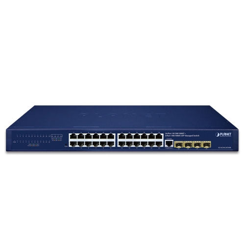 Planet GS-4210-24T4S IPv4/IPv6, 24-Port 10/100/1000T + 4-Port 100/1000X SFP L2/L4