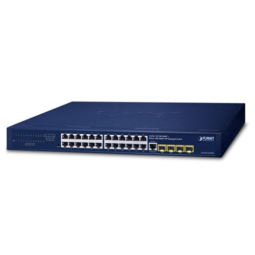 Planet GS-4210-24T4SR IPv4/IPv6, 24-Port 10/100/1000T + 4-Port 100/1000X SFP L2/L4